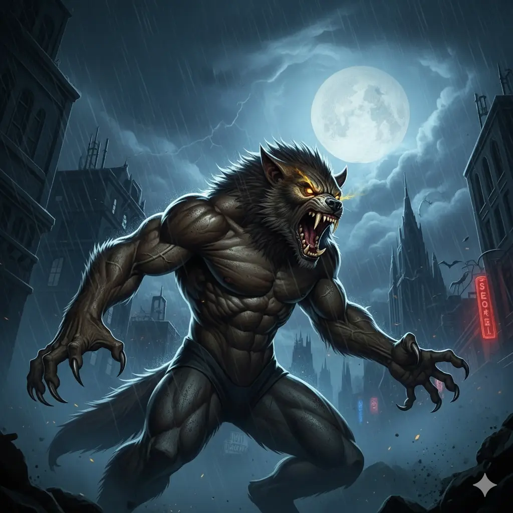 Werewolf oyunu: Köylüler ve kurt adamlar arasındaki psikolojik savaş. Sosyal dedüksiyon oyunu, grup oyunu, rol dağıtımı